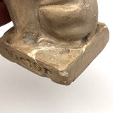 Charming Old Chalkware Victor / Nipper MCA Dog (Small Repair)