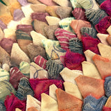 Radiant, Feathery, Layers Upon Layers Antique Pieced "Pinecone" Mat