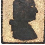 George and Abe, Transcendent Pair of 1930s Carved Silhouettes