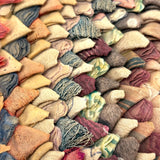 Radiant, Feathery, Layers Upon Layers Antique Pieced "Pinecone" Mat