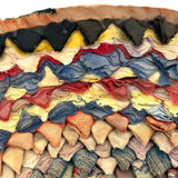 Radiant, Feathery, Layers Upon Layers Antique Pieced "Pinecone" Mat