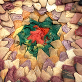 Radiant, Feathery, Layers Upon Layers Antique Pieced "Pinecone" Mat