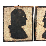 George and Abe, Transcendent Pair of 1930s Carved Silhouettes