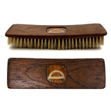 Beautiful 1866 Horsehair Brush with Cut Paper and Reverse Glass Painted Inlay