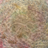 Radiant, Feathery, Layers Upon Layers Antique Pieced "Pinecone" Mat