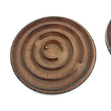 Lovely, Beautifully Crafted Antique Treen Lidded Ball in Labyrinth Dexterity Puzzle