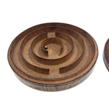 Lovely, Beautifully Crafted Antique Treen Lidded Ball in Labyrinth Dexterity Puzzle