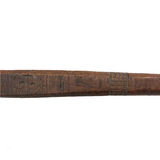 Long Carved Folk Art Wood Spoon with Monograms and Face, 1910