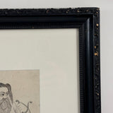 Extremely Fine c. Early 19th Century Indian Ink Drawing of Hindu Ascetic with Yogadanda