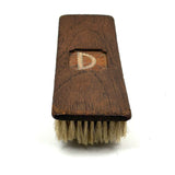 Beautiful 1866 Horsehair Brush with Cut Paper and Reverse Glass Painted Inlay