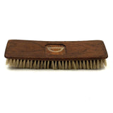 Beautiful 1866 Horsehair Brush with Cut Paper and Reverse Glass Painted Inlay