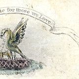 Live and DIe for those We Love,  Poignant and Scarce Mid 19th Century Engraved Sentiment Card