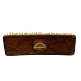 Beautiful 1866 Horsehair Brush with Cut Paper and Reverse Glass Painted Inlay