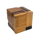 Excellent Antique Modernist (Very Froebel-esque) Handmade Wooden Boxed Cube Puzzle
