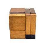Excellent Antique Modernist (Very Froebel-esque) Handmade Wooden Boxed Cube Puzzle