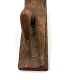 Between Modernist and Folk, Visceral Old Carved Reclining Nude on (and of) Slab