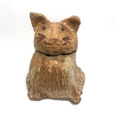 Super Folky (and Just Super) Clay Cat Jar with Ill Fitting Head