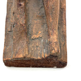 Between Modernist and Folk, Visceral Old Carved Reclining Nude on (and of) Slab