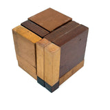 Excellent Antique Modernist (Very Froebel-esque) Handmade Wooden Boxed Cube Puzzle