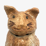 Super Folky (and Just Super) Clay Cat Jar with Ill Fitting Head