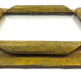 Gorgeous Yellow Painted Sculptural Tin Frame, with Glass