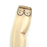Fabulous c. Mid 1800s Sailor Made Whalebone Ladies Leg Pipe Tamper
