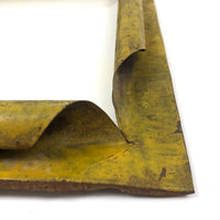 Gorgeous Yellow Painted Sculptural Tin Frame, with Glass