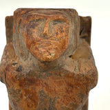 Between Modernist and Folk, Visceral Old Carved Reclining Nude on (and of) Slab