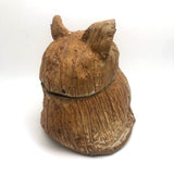 Super Folky (and Just Super) Clay Cat Jar with Ill Fitting Head