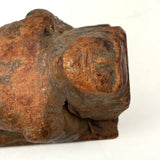 Between Modernist and Folk, Visceral Old Carved Reclining Nude on (and of) Slab