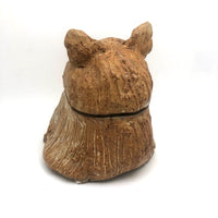Super Folky (and Just Super) Clay Cat Jar with Ill Fitting Head