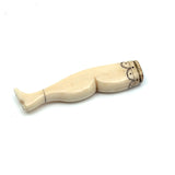 Fabulous c. Mid 1800s Sailor Made Whalebone Ladies Leg Pipe Tamper