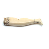 Fabulous c. Mid 1800s Sailor Made Whalebone Ladies Leg Pipe Tamper