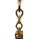 Unusual, Architectural, 25 Inch Long Hanging Whimsy Chain with Moving Parts