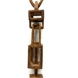 Unusual, Architectural, 25 Inch Long Hanging Whimsy Chain with Moving Parts