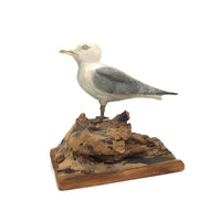 SOLD Excellent 1971 Signed Folk Art Seagull on Driftwood Base