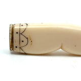 Fabulous c. Mid 1800s Sailor Made Whalebone Ladies Leg Pipe Tamper