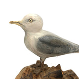 SOLD Excellent 1971 Signed Folk Art Seagull on Driftwood Base