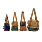 Gorgeous Set of Four Traditional Japanese Deer Hair Brushes from Former Woodblock Printing Studio