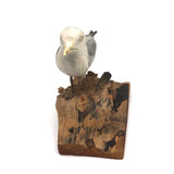 SOLD Excellent 1971 Signed Folk Art Seagull on Driftwood Base