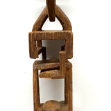 Unusual, Architectural, 25 Inch Long Hanging Whimsy Chain with Moving Parts