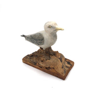 SOLD Excellent 1971 Signed Folk Art Seagull on Driftwood Base