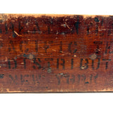 Great Old Scrap Wood Dog with Blackest Black, Nice Mend, and Excellent Backside