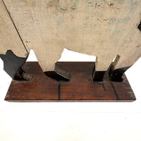 Great Old Scrap Wood Dog with Blackest Black, Nice Mend, and Excellent Backside
