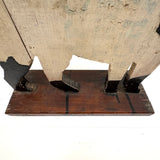 Great Old Scrap Wood Dog with Blackest Black, Nice Mend, and Excellent Backside