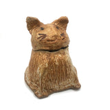 Super Folky (and Just Super) Clay Cat Jar with Ill Fitting Head