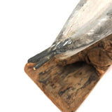 SOLD Excellent 1971 Signed Folk Art Seagull on Driftwood Base