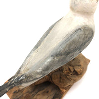 SOLD Excellent 1971 Signed Folk Art Seagull on Driftwood Base
