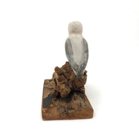 SOLD Excellent 1971 Signed Folk Art Seagull on Driftwood Base