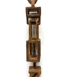 Unusual, Architectural, 25 Inch Long Hanging Whimsy Chain with Moving Parts